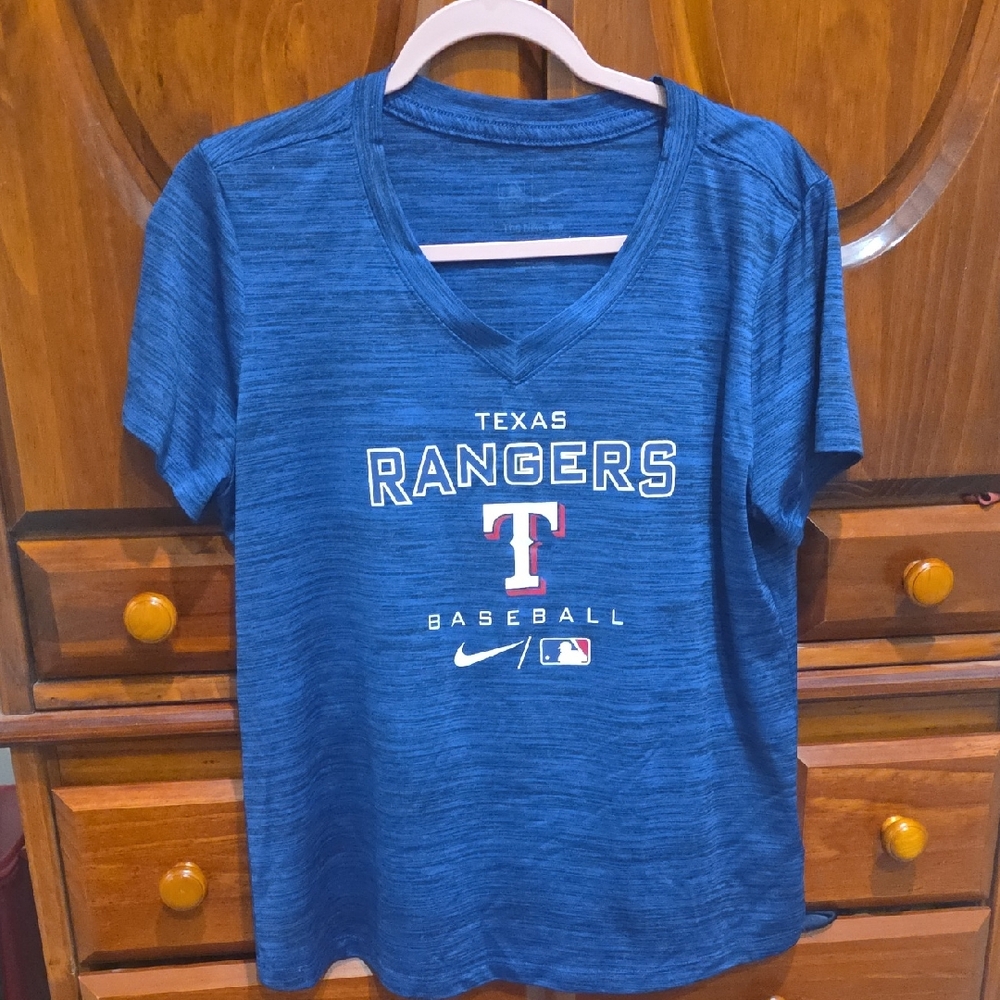 Nike Blue Texas Rangers Baseball Tee